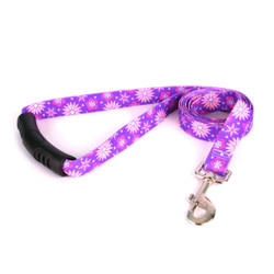 Purple Flowers EZ-Grip Dog Leash Purple Flowers EZ-Grip Dog Leash