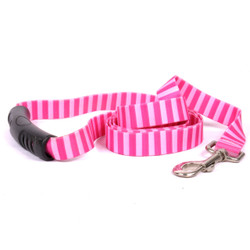 Pink and Pink Stripe EZ-Grip Dog Leash Pink and Pink Stripe EZ-Grip Dog Leash