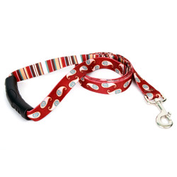 Burgundy Paisley EZ-Grip Dog Leash Burgundy Paisley EZ-Grip Dog Leash