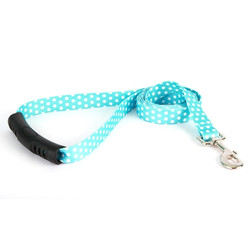 Blue Polka Dot EZ-Grip Dog Leash Blue Polka Dot EZ-Grip Dog Leash