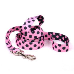 Pink and Black Polka Dot Dog Leash Pink and Black Polka Dot Dog Leash
