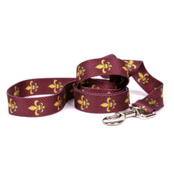 Fleur de Lis Red Dog Leash Fleur de Lis Red Dog Leash