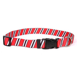 Team Spirit Red, Black and White Dog Collar Team Spirit Red, Black and White Dog Collar