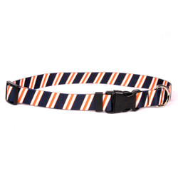 Team Spirit Navy, Orange and White Dog Collar Team Spirit Navy, Orange and White Dog Collar