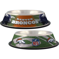 Denver Broncos Stainless Steel NFL Dog Bowl Denver Broncos Stainless Steel NFL Dog Bowl