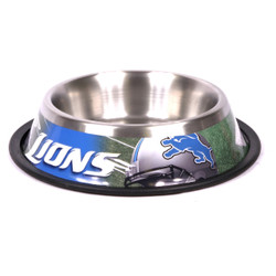 Detroit Lions Stainless Steel NFL Dog Bowl Detroit Lions Stainless Steel NFL Dog Bowl