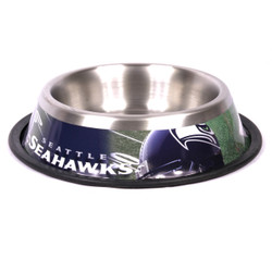 Seattle Seahawks Stainless Steel NFL Dog Bowl Seattle Seahawks Stainless Steel NFL Dog Bowl