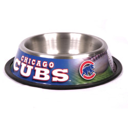 Chicago Cubs Stainless Steel MLB Dog Bowl Chicago Cubs Stainless Steel MLB Dog Bowl