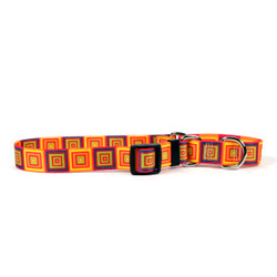 Orange Blocks Martingale Dog Collar Orange Blocks Martingale Dog Collar