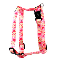 Pink Elephants Roman Style "H" Dog Harness Pink Elephants Roman Style "H" Dog Harness