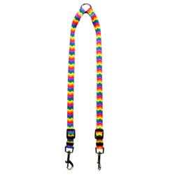 Rainbow Chevron Coupler Dog Leash Rainbow Chevron Coupler Dog Leash