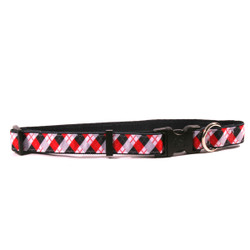 Black Argyle on Black Grosgrain Ribbon Collar Black Argyle on Black Grosgrain Ribbon Collar