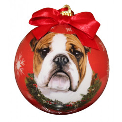 Bulldog Glossy Round Christmas Ornament **CLEARANCE** Bulldog Glossy Round Christmas Ornament **CLEARANCE**