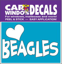 Love Beagles Car Window Decals Love Beagles Car Window Decals
