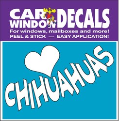 Love Chihuahua Car Window Decals Love Chihuahua Car Window Decals