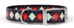 Red Argyle Elements Dog Collar Red Argyle Elements Dog Collar