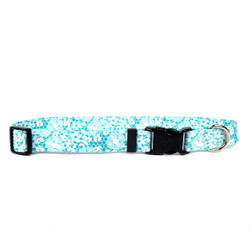 Teal Lace Flowers Break Away Cat Collar Teal Lace Flowers Break Away Cat Collar