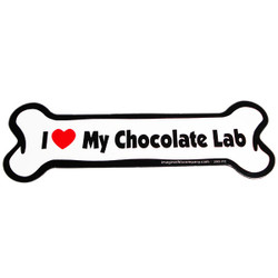 I Love My Chocolate Lab Bone Magnet I Love My Chocolate Lab Bone Magnet