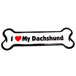 I Love My Dachshund Bone Magnet I Love My Dachshund Bone Magnet
