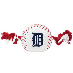 Detroit Tigers Nylon Rope Baseball Squeaker Dog Toy Detroit Tigers Nylon Rope Baseball Squeaker Dog Toy