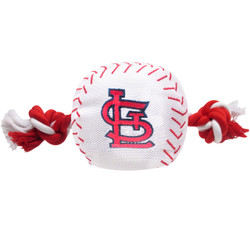 St. Louis Cardinals Nylon Rope Baseball Squeaker Dog Toy St. Louis Cardinals Nylon Rope Baseball Squeaker Dog Toy