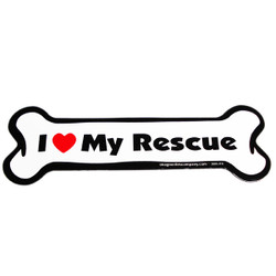 I Love My Rescue Bone Magnet I Love My Rescue Bone Magnet