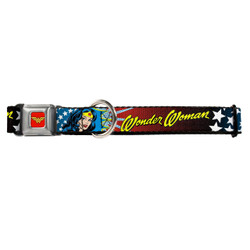 Wonder Woman Buckle-Down Seat Belt Buckle Dog Collar Wonder Woman Buckle-Down Seat Belt Buckle Dog Collar