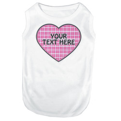 Personalized Preppy Girl Plaid Heart Pet T-Shirt Personalized Preppy Girl Plaid Heart Pet T-Shirt