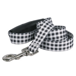 Southern Dawg Gingham Black Premium Dog Leash Southern Dawg Gingham Black Premium Dog Leash