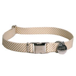 Southern Dawg Seersucker Brown Premium Dog Collar Southern Dawg Seersucker Brown Premium Dog Collar