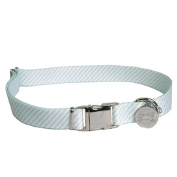 Southern Dawg Seersucker Mint Premium Dog Collar Southern Dawg Seersucker Mint Premium Dog Collar