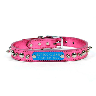 Personalized Spiked Leather Dog Collars Personalized Spiked Leather Dog Collars