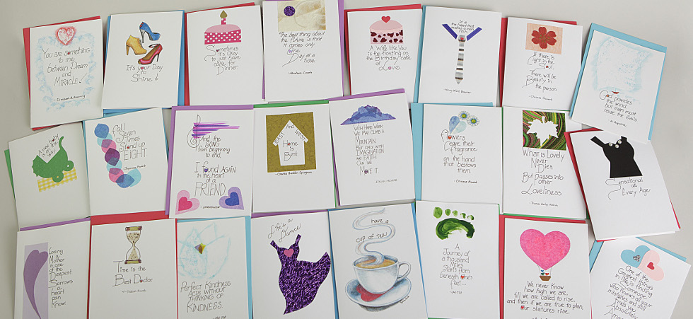 Hand crafted greeting cards for all occasions