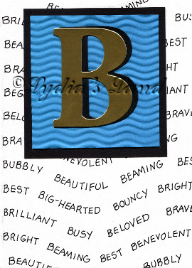 Lydias Land Letter B Birthday Monogram Card