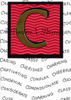 Monogram C Birthday Card