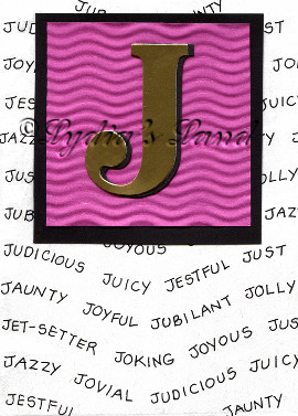 Letter J Birthday Card