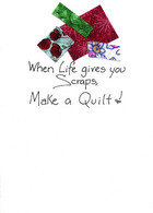 handmade quilt friendship card.