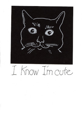 Handmade Cat Birthday Card