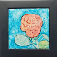 Hand painted ceramic tile