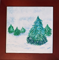 Art Tile Winter Trees