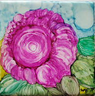 Art Tile Unframed Raspberry Flower