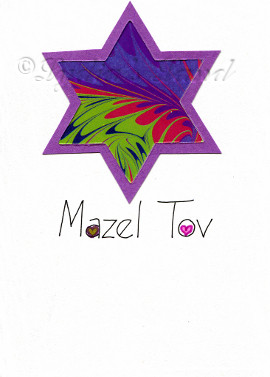 Handcrafted Bat Mitzvah card