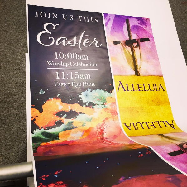 easter light pole banners