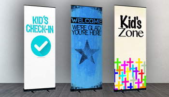 vbs check in banner displays
