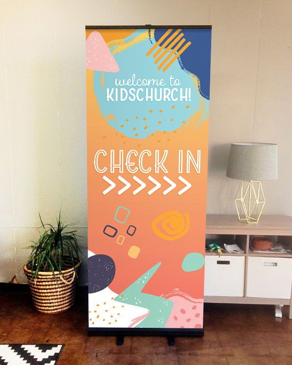 D2 Children - Kids Welcome Shapes - Church Banners