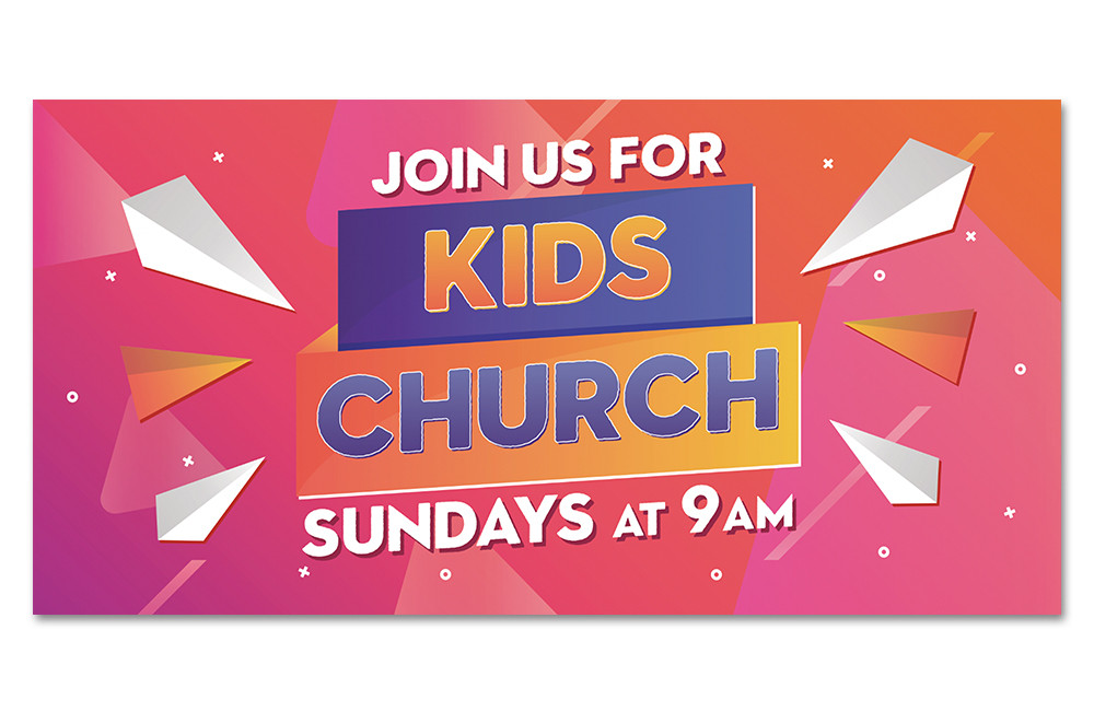 Kids Church Outdoor Banner - Custom church banners