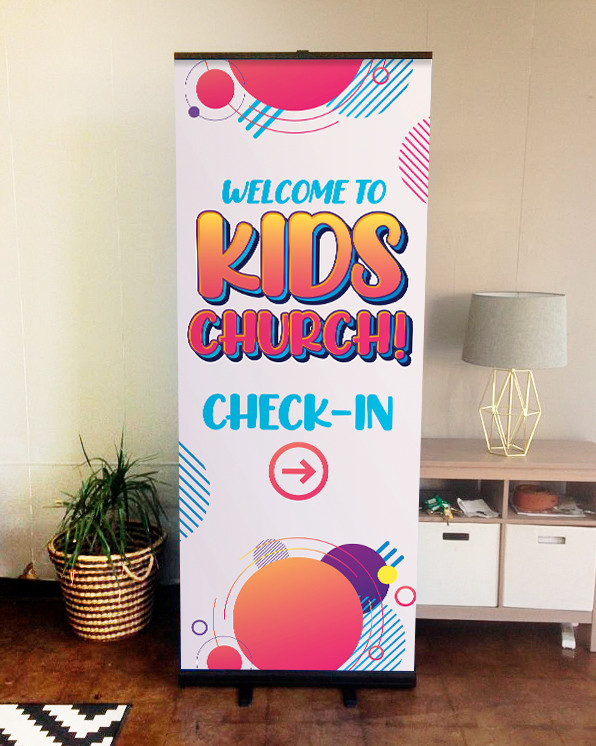 D2 Children - Balloon - Kids Church - Church Banners