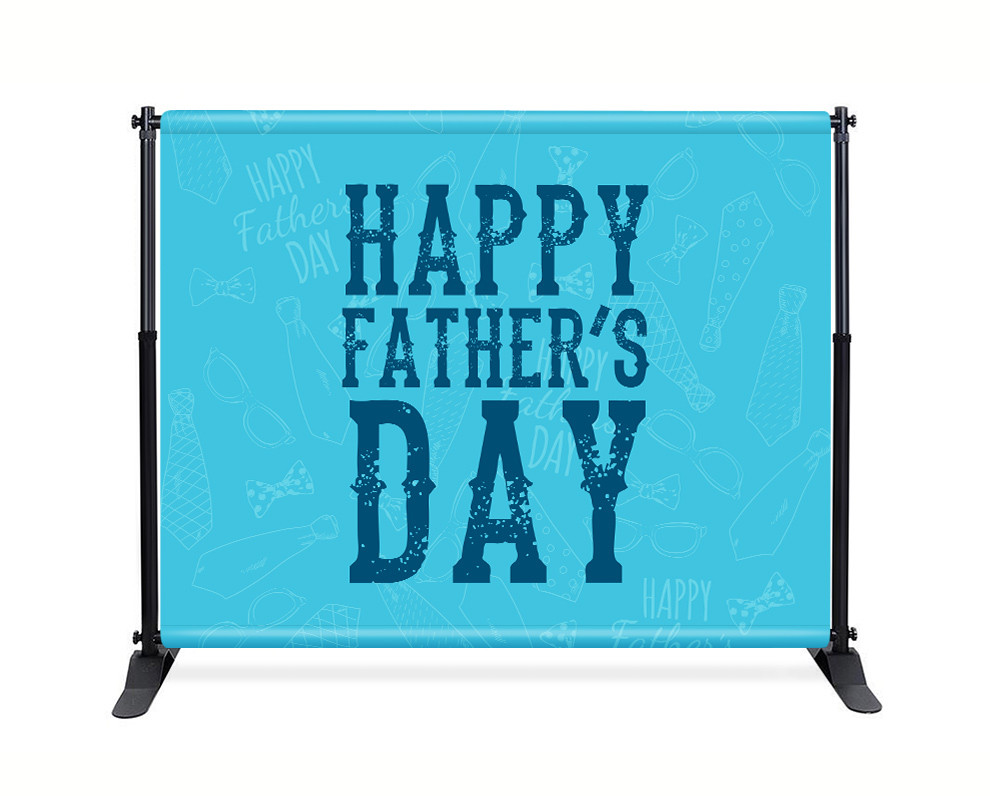 Happy Father's Day Blue Backdrop - Church Banners