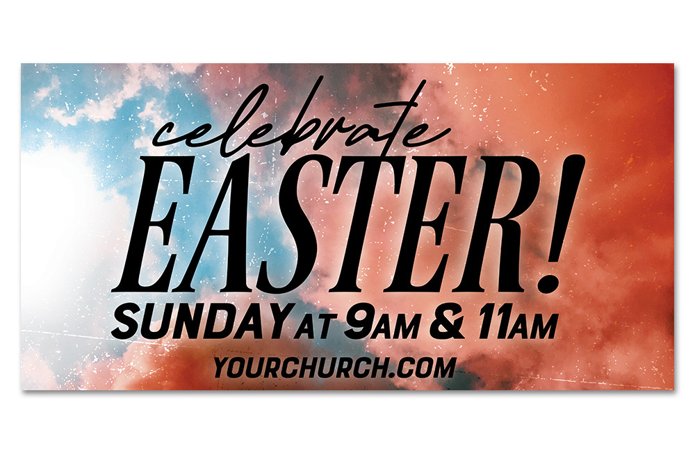Outdoor Vinyl Easter Scene Church Banners