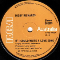 RICHARDS,DIGBY  -   If I could write a love song/ Sweetwater valley (85219/7s)